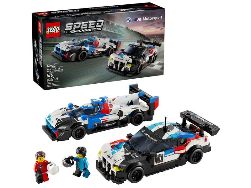 デェエマ Lego 76922 Speed Champions BMW M4 GT3 E BMW M Hybrid V8 676 peças